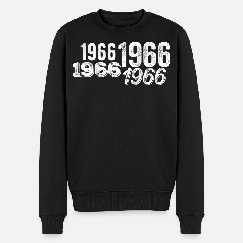 1966 - Männer Premium Bio Pullover - Schwarz
