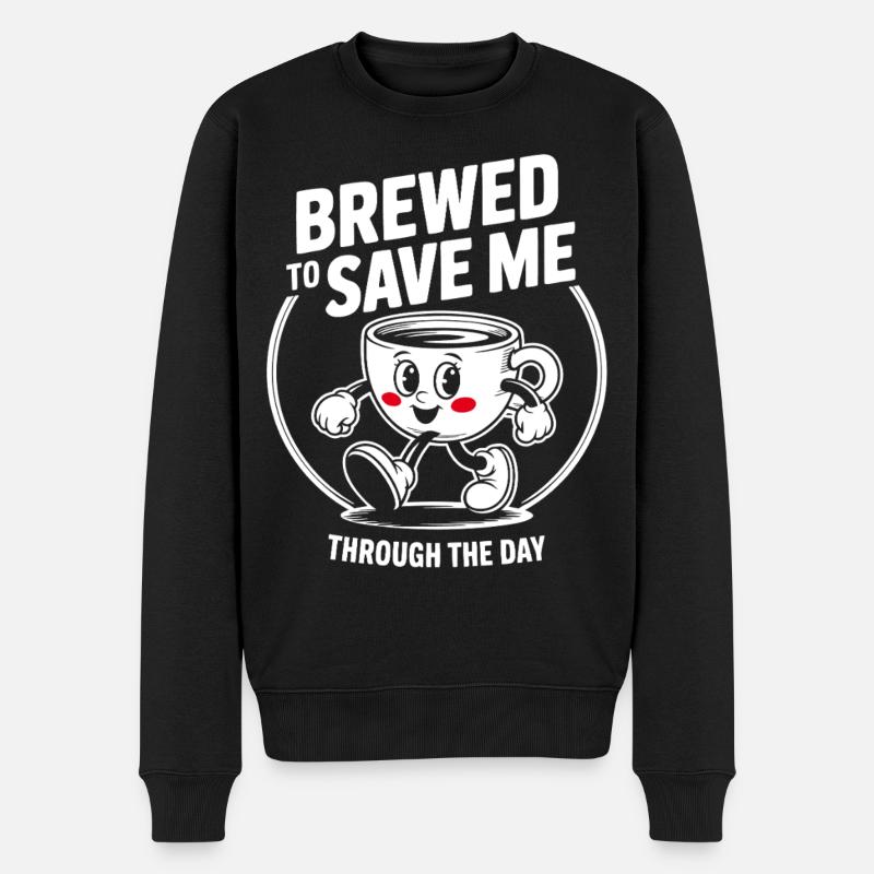 Le café sauve la situation - Pull Premium bio Homme - noir