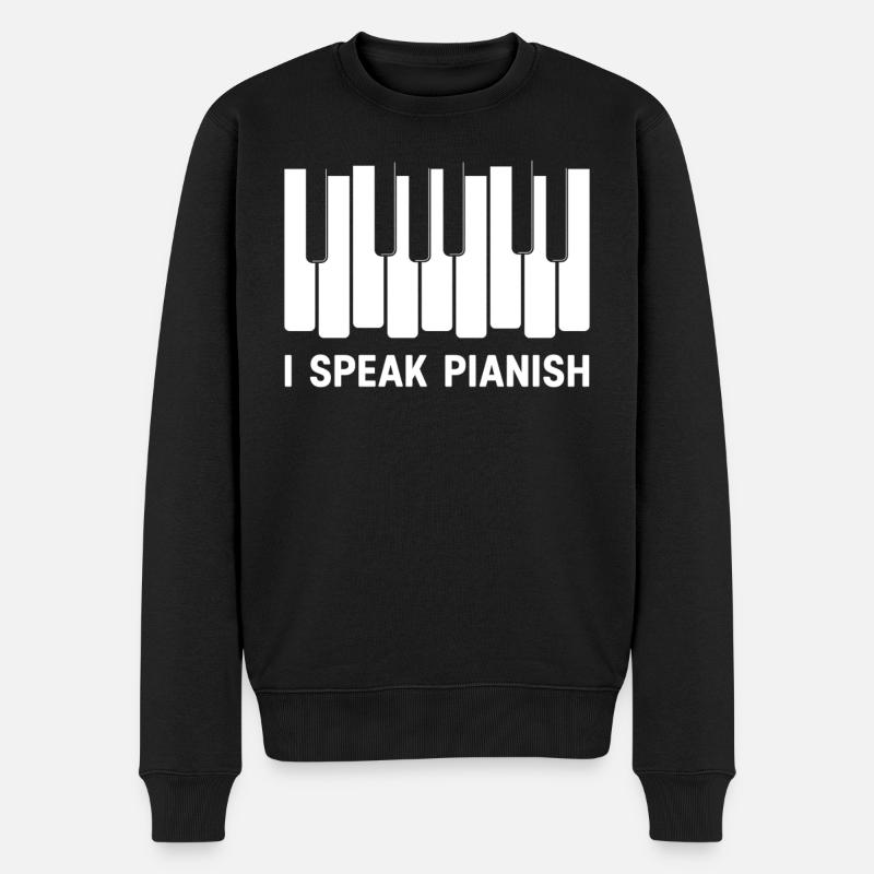 Je parle pianish - Pull Premium bio Homme - noir