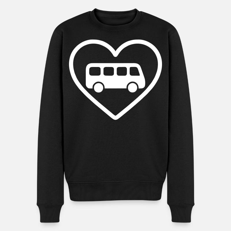 Chauffeur de bus Heart - Pull Premium bio Homme - noir