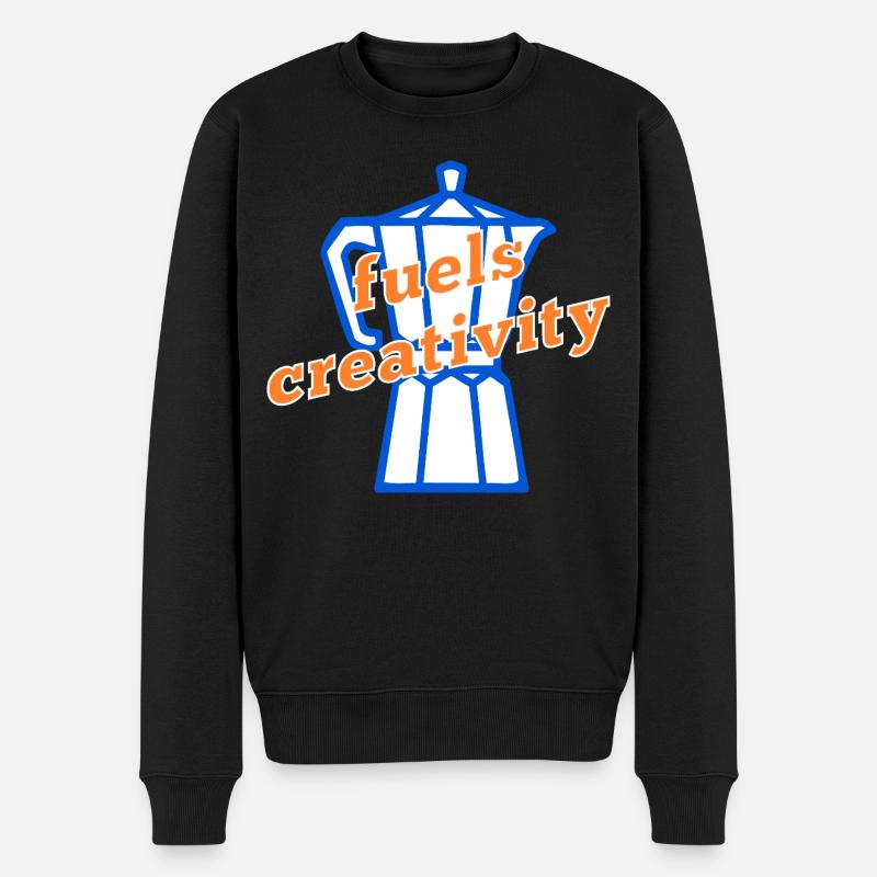 Kaffee-Kreativität - Männer Premium Bio Pullover - Schwarz