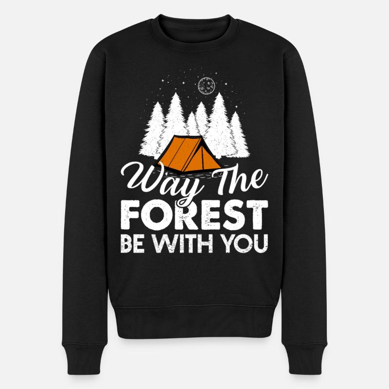 Camping sauvage - Pull Premium bio Homme - noir