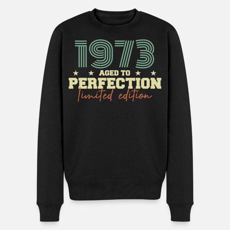 1973 - Männer Premium Bio Pullover - Schwarz