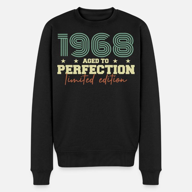 1968 - Männer Premium Bio Pullover - Schwarz