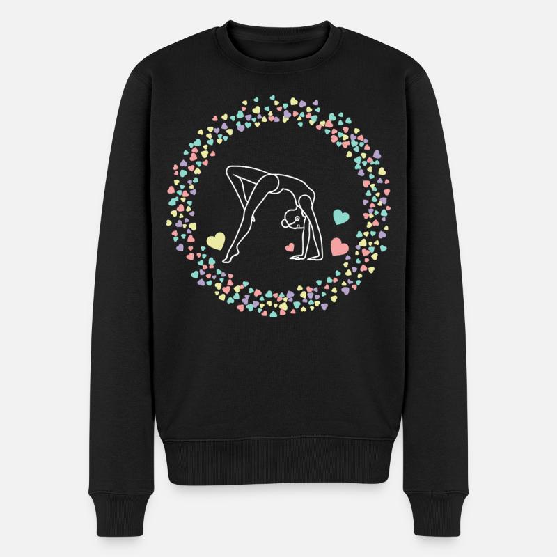 Turnen Gymnastik Turnerin Akrobatik Geschenk - Männer Premium Bio Pullover - Schwarz