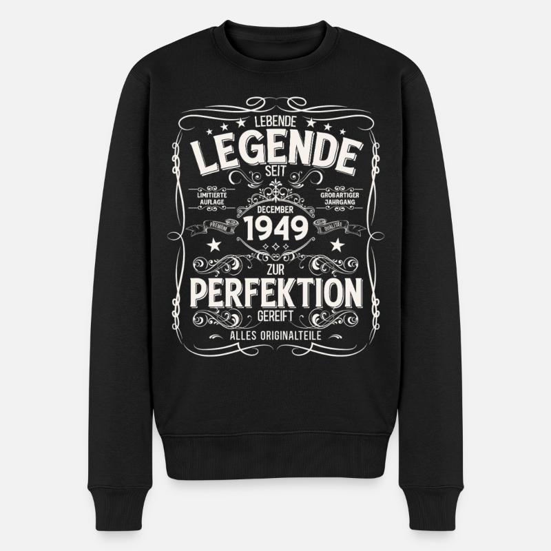76e anniversaire Millésime décembre 1949 - Pull Premium bio Homme - noir