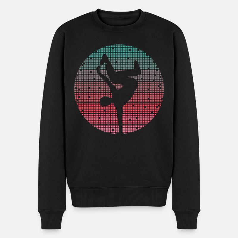 Breakdance Tanz Breakdancer Retro Breakdancer - Männer Premium Bio Pullover - Schwarz