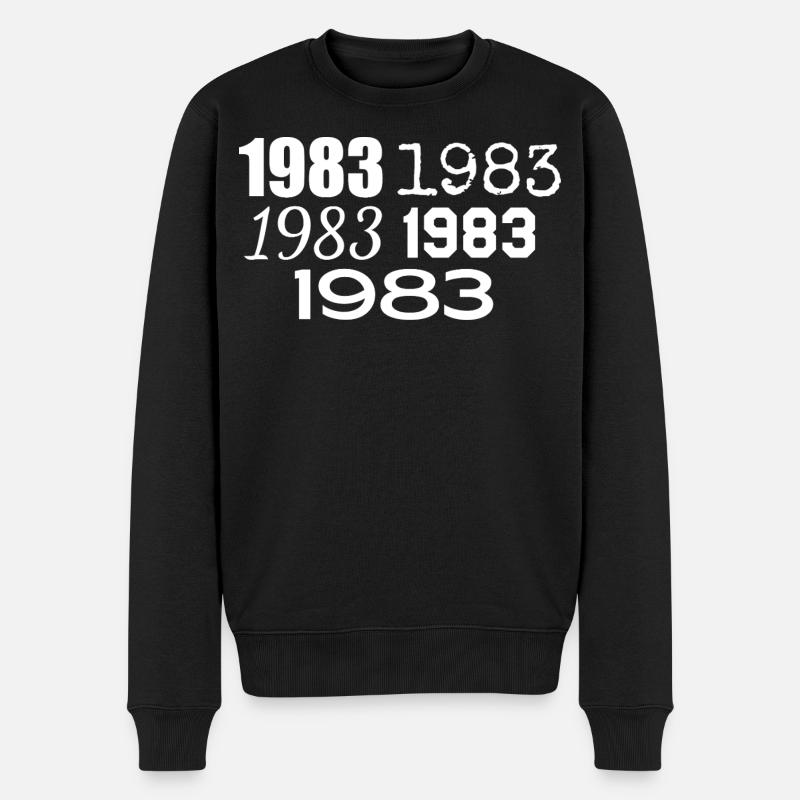 1983 - Männer Premium Bio Pullover - Schwarz