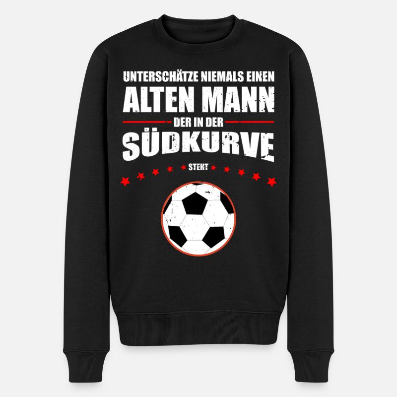 Alter Mann - Südkurve Köln | Retro Vintage Design - Männer Premium Bio Pullover - Schwarz