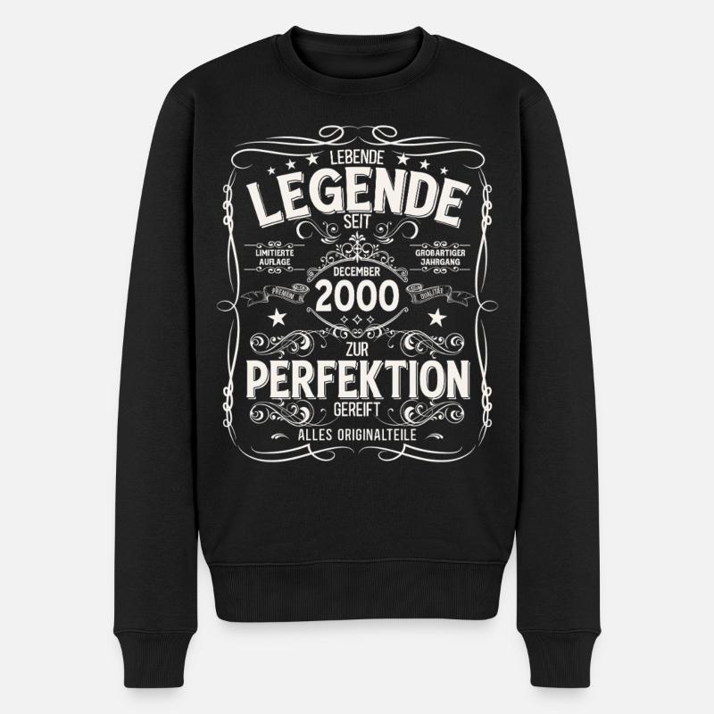 25e anniversaire Millésime décembre 2000 - Pull Premium bio Homme - noir