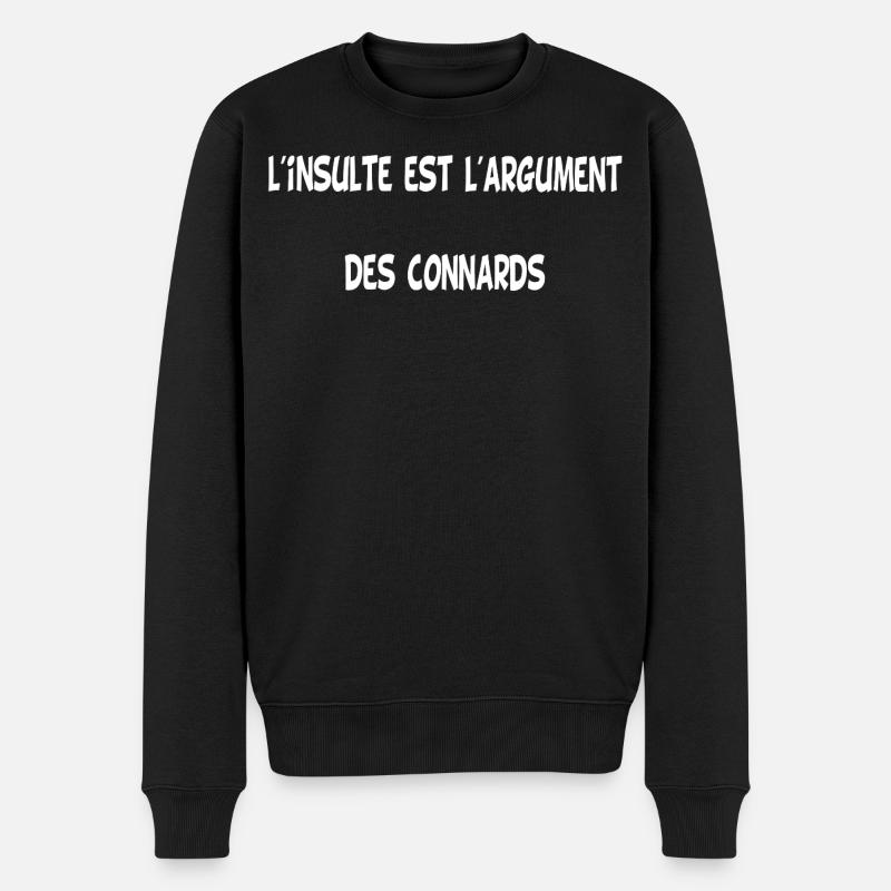 L'insulte (blanc) - Pull Premium bio Homme - noir