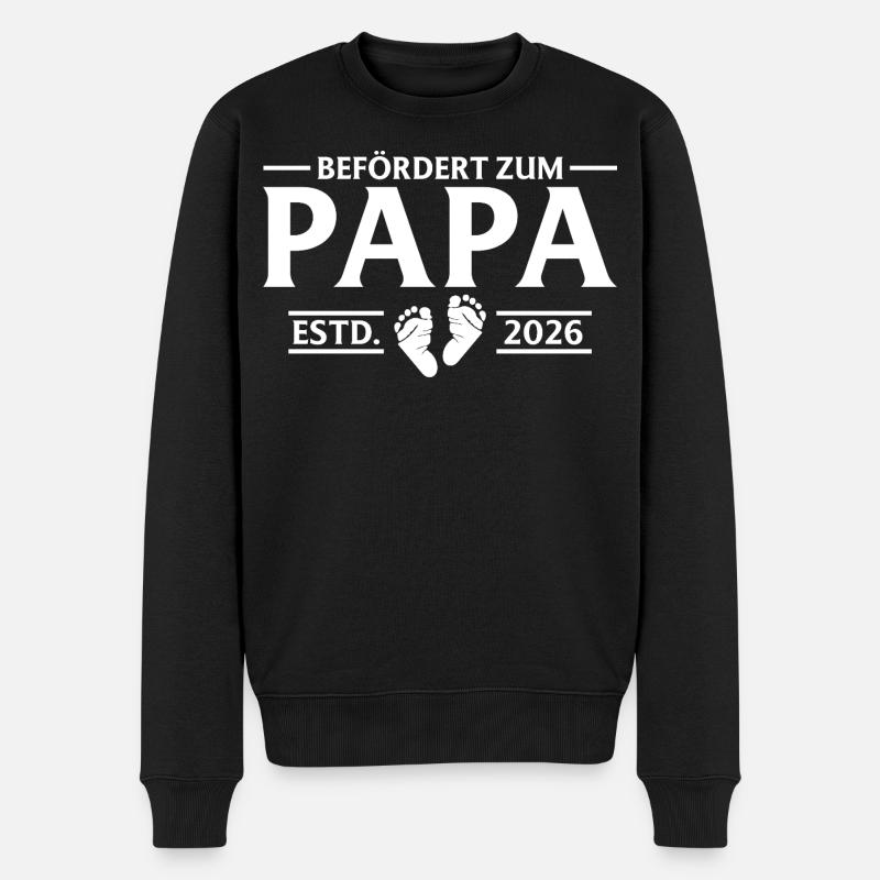 Promu Papa 2026 Paternité - Pull Premium bio Homme - noir