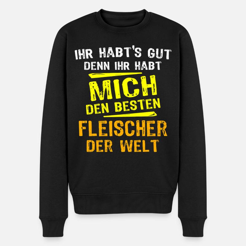 Cadeau de boucher - Pull Premium bio Homme - noir