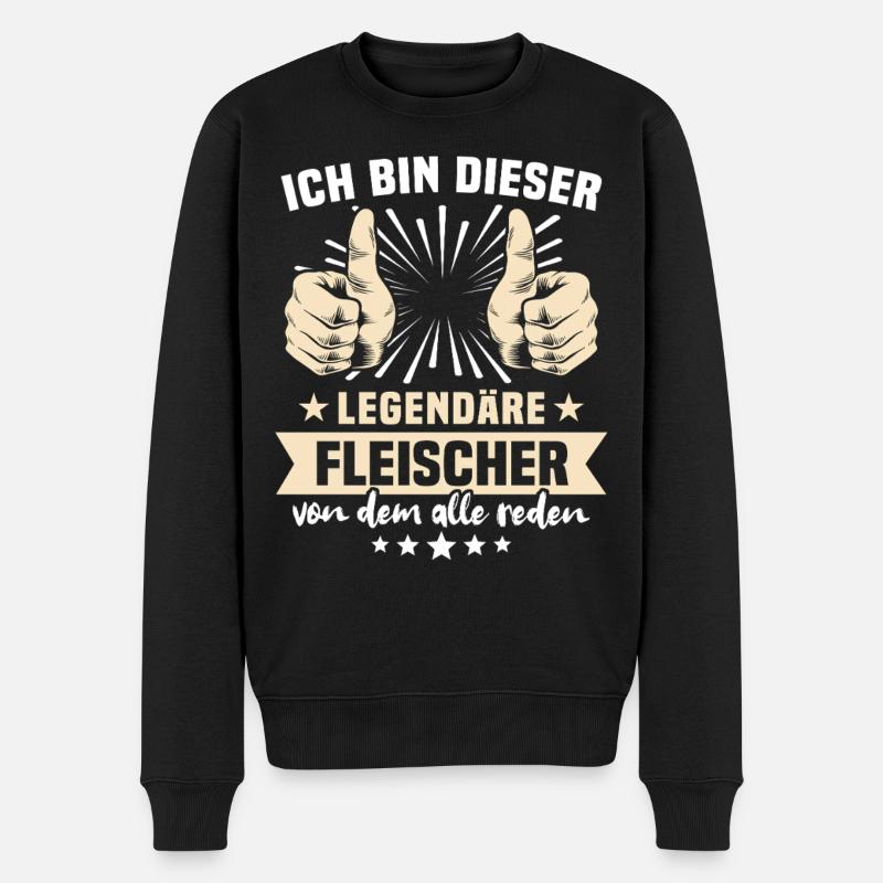 Fleischer Sprüche - Pull Premium bio Homme - noir