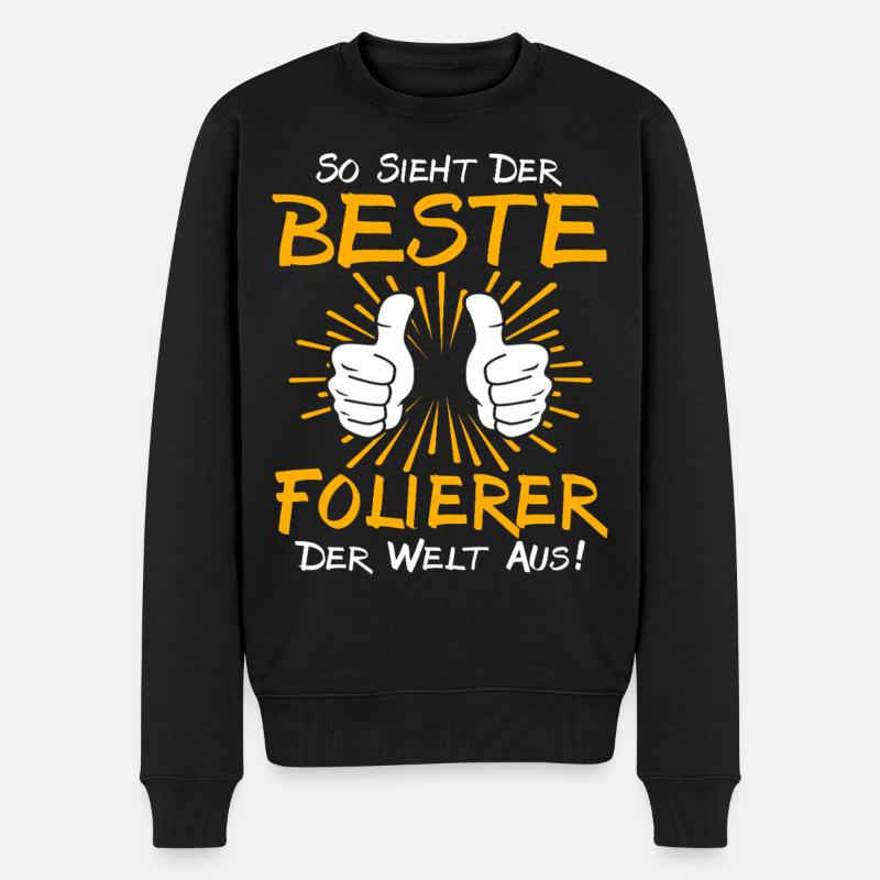 Folierer Geschenkidee - Männer Premium Bio Pullover - Schwarz