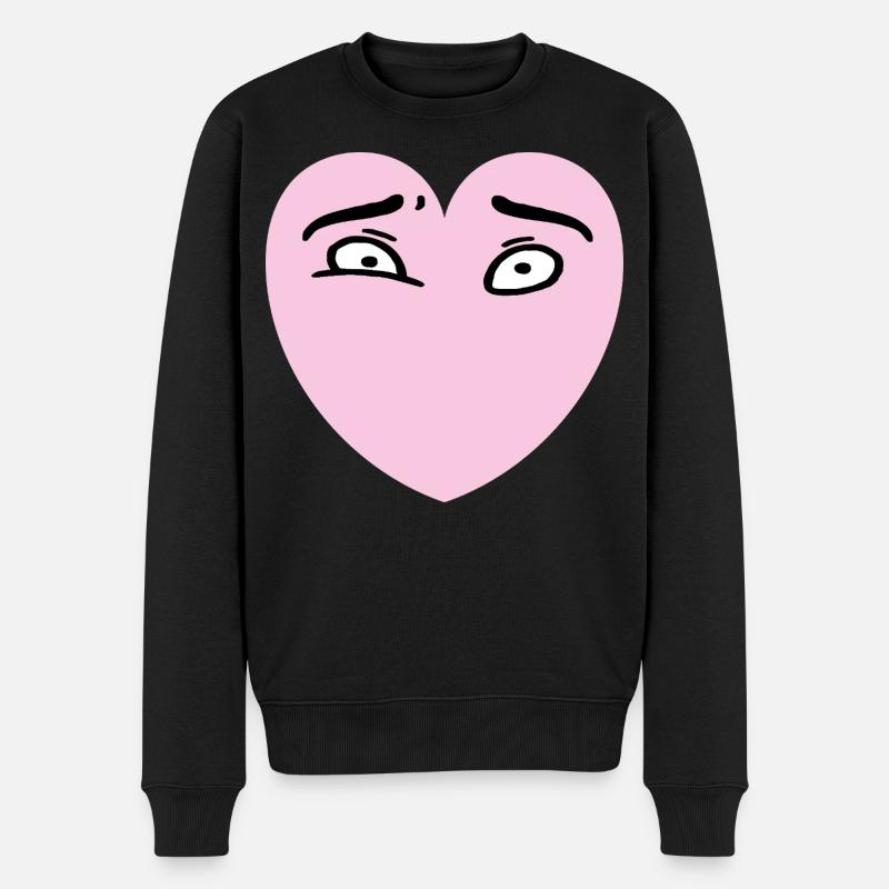 Heart Eyes - Pull Premium bio Homme - noir