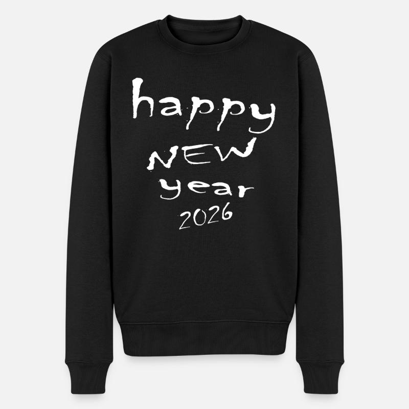 Frohes neues Jahr 2026 - Männer Premium Bio Pullover - Schwarz