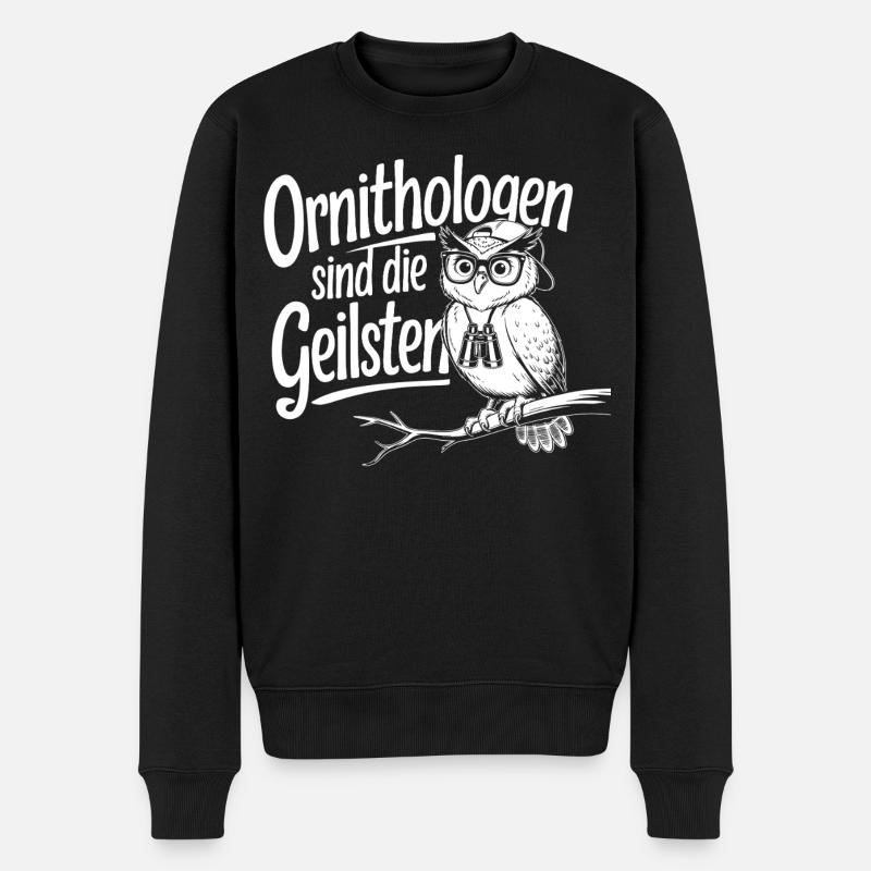 Les ornithologues sont les - Pull Premium bio Homme - noir