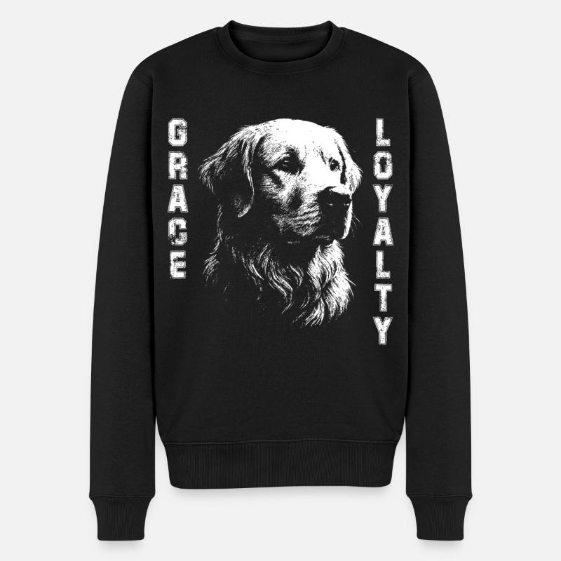 Golden Retriever design stylé - Pull Premium bio Homme - noir