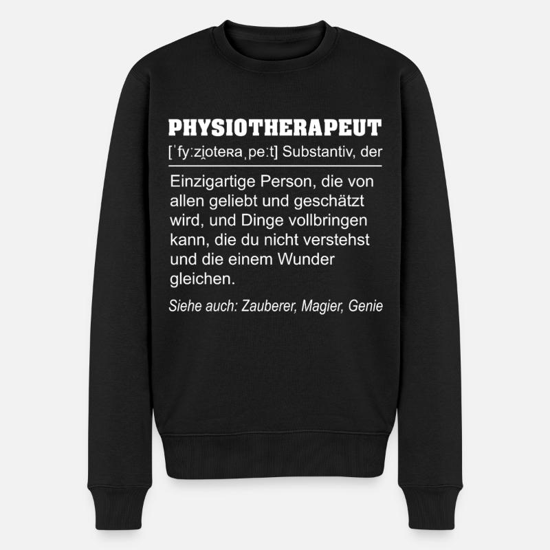 Définition du kinésithérapeute : drôle - Pull Premium bio Homme - noir