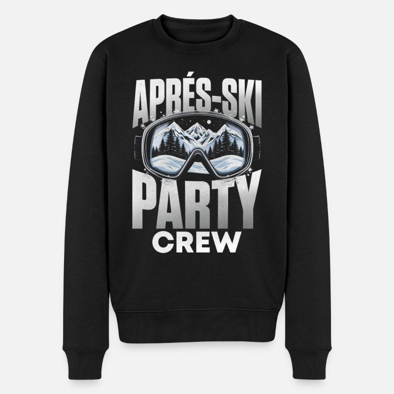 Apres Ski Party Crew - Männer Premium Bio Pullover - Schwarz