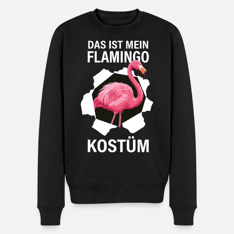 DAS IST MEIN FLAMINGO KOSTÜM - Männer Premium Bio Pullover - Schwarz