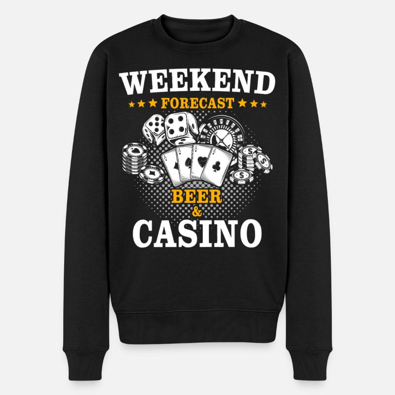 Joueurs de casino casino - Pull Premium bio Homme - noir