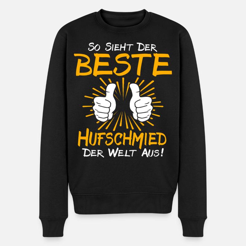 Hufschmied Geschenkidee - Männer Premium Bio Pullover - Schwarz
