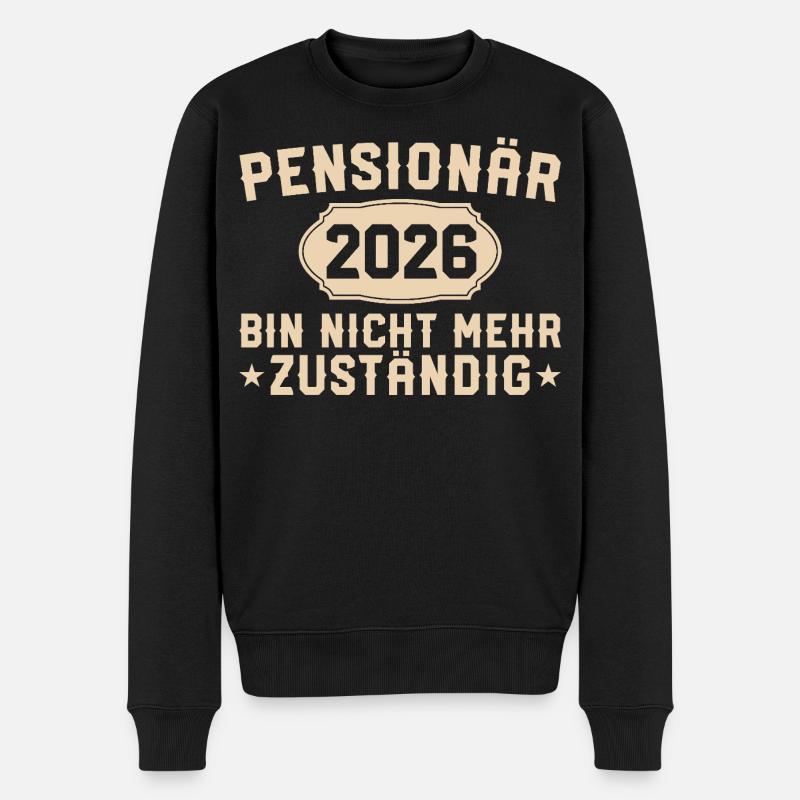 Retraité 2026 Non responsable - Pull Premium bio Homme - noir