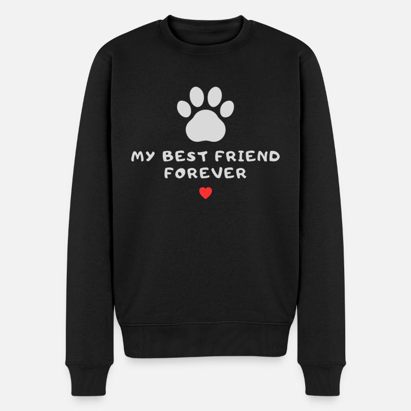 my best friend forever  - Männer Premium Bio Pullover - Schwarz