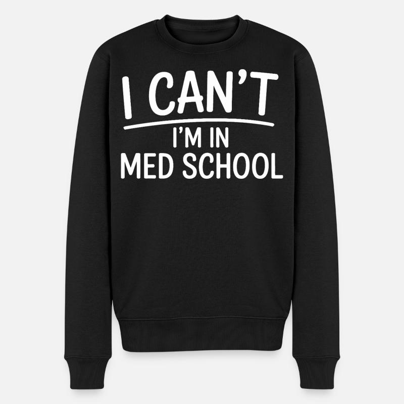 Medizinstudium Spruch Grafik - Männer Premium Bio Pullover - Schwarz
