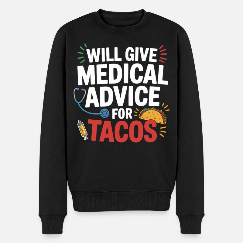 Conseils médicaux pour les tacos - Pull Premium bio Homme - noir
