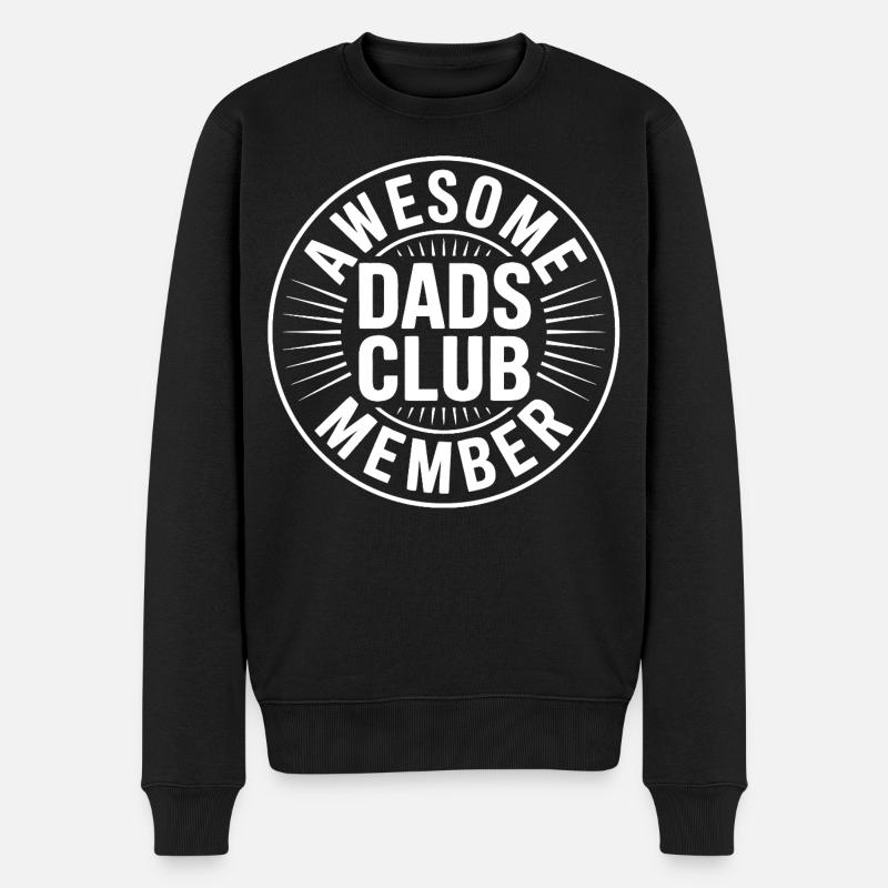 Väterclub Mitglied Abzeichen - Männer Premium Bio Pullover - Schwarz