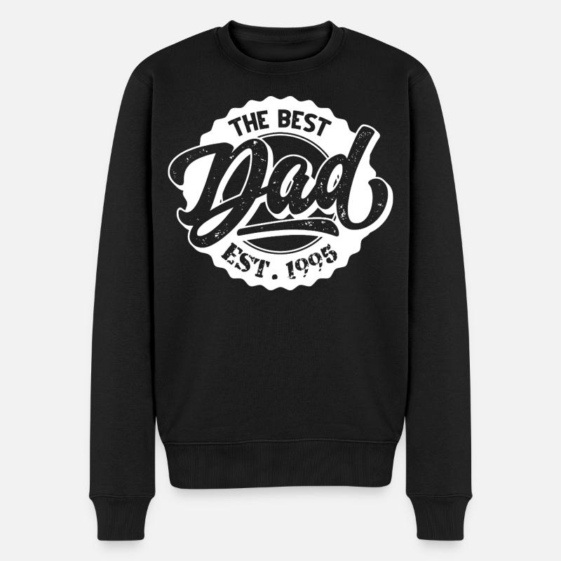 Le Meilleur Papa EST 1995 - Pull Premium bio Homme - noir