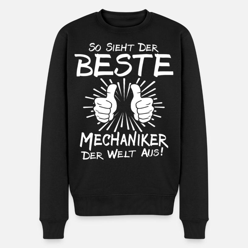 Bester Mechaniker - Männer Premium Bio Pullover - Schwarz