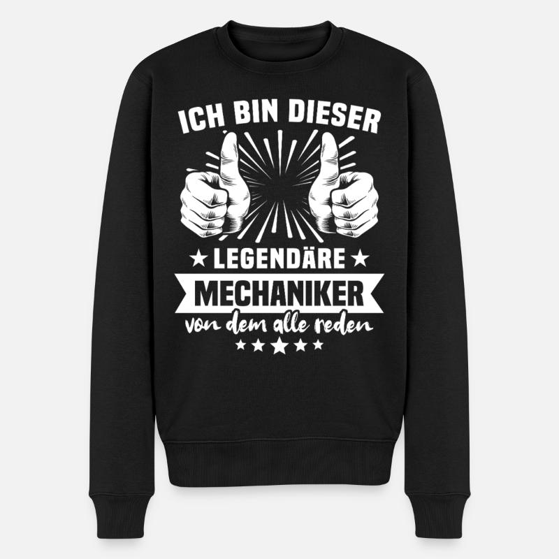 Légende du mécanicien - Pull Premium bio Homme - noir