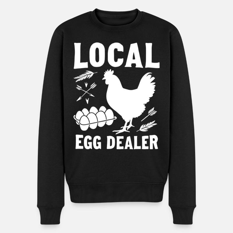 Illustration d’un vendeur local d’œufs - Pull Premium bio Homme - noir