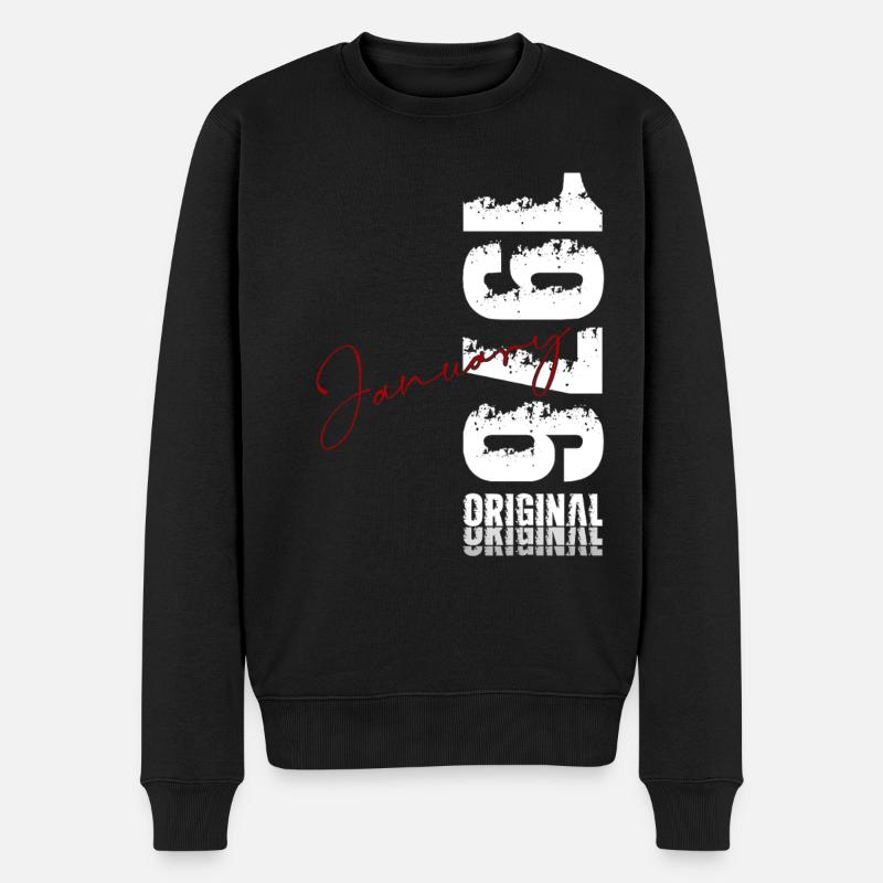 50e anniversaire Original janvier 1976 - Pull Premium bio Homme - noir