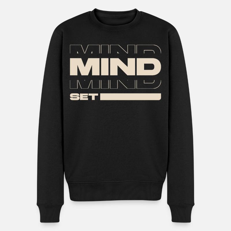 Mindset – Motivation & Success Mentality Statement - Männer Premium Bio Pullover - Schwarz