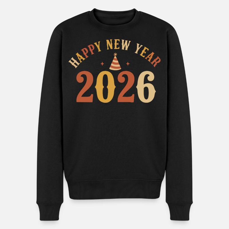 Feiert die schöne Silvesterparty 2026 - Männer Premium Bio Pullover - Schwarz