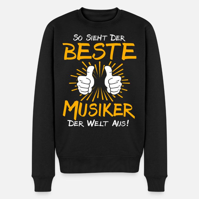 Musiker Geschenkidee - Männer Premium Bio Pullover - Schwarz