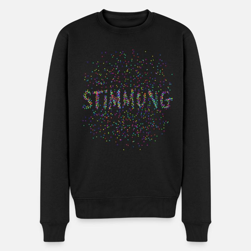 Fastnacht - Karneval - Stimmung - Konfetti - Männer Premium Bio Pullover - Schwarz