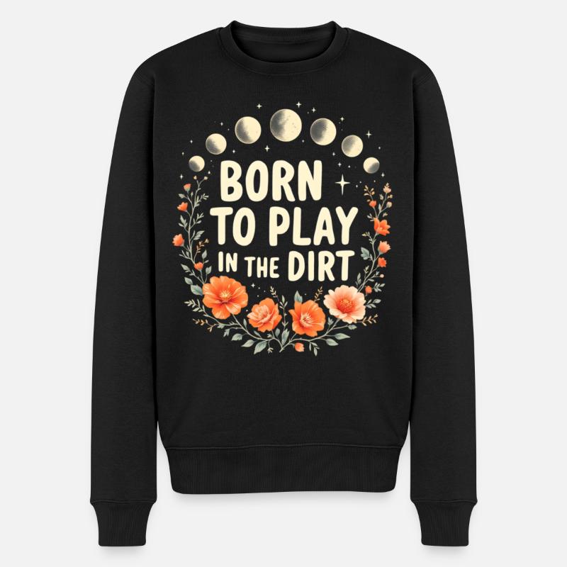 Né pour jouer dans la terre - Pull Premium bio Homme - noir