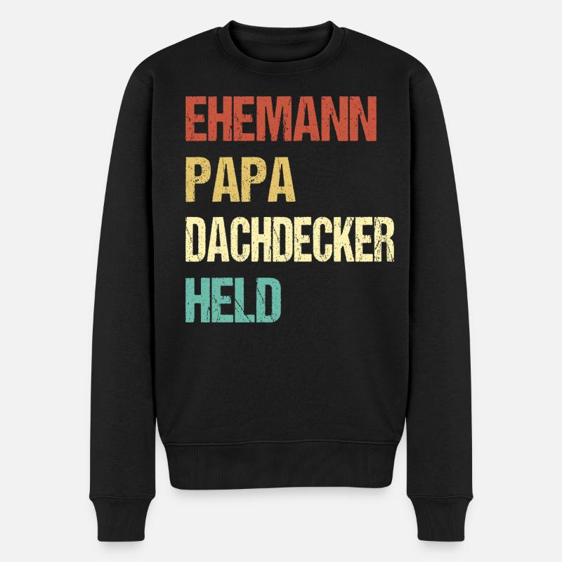 Papa couvreur - Pull Premium bio Homme - noir