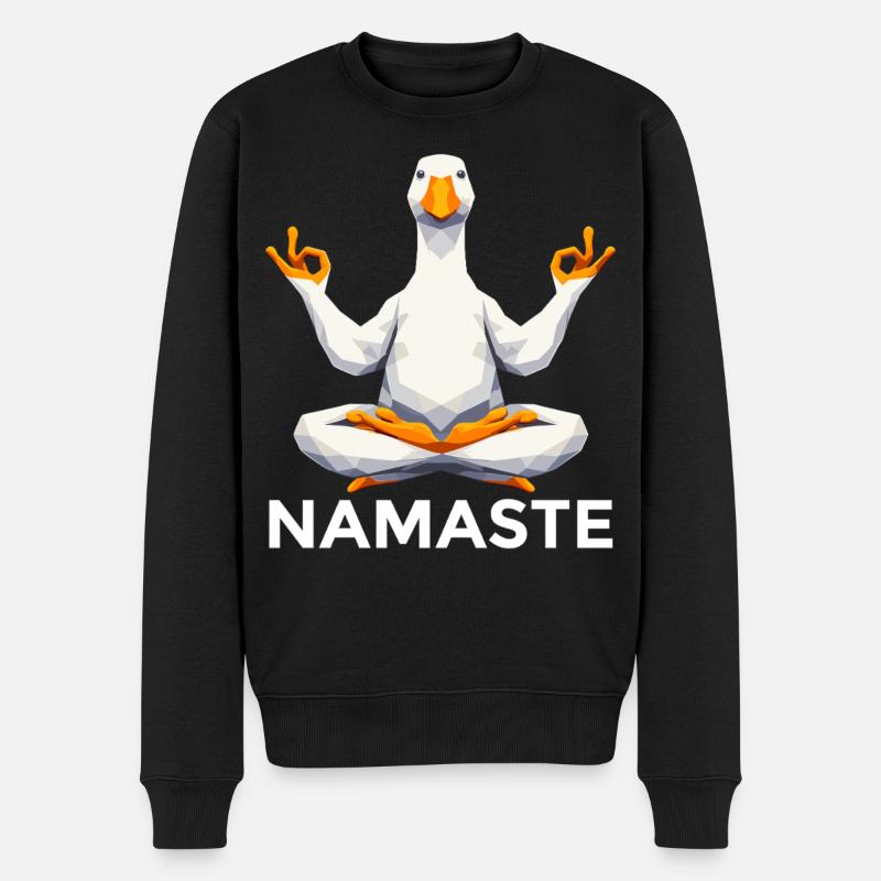 Méditation de l’Oie Namasté - Pull Premium bio Homme - noir