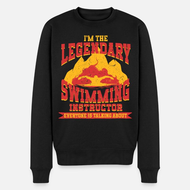 Schwimmlehrer Legendary Swimming Instructor - Männer Premium Bio Pullover - Schwarz