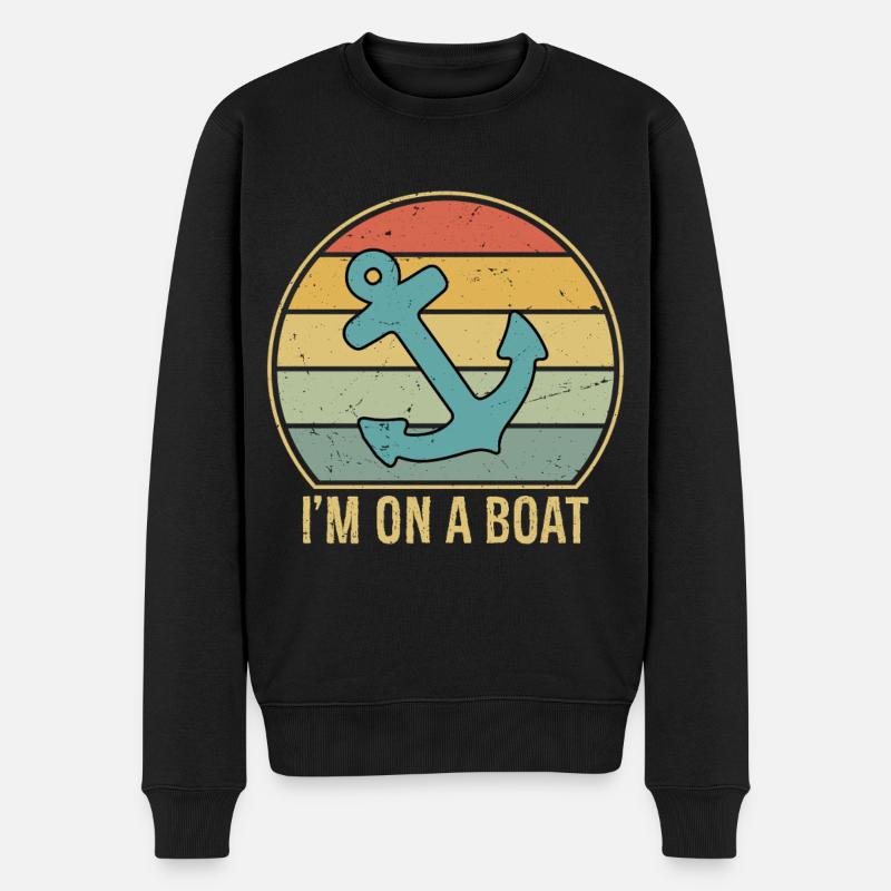 Je suis sur un bateau - Pull Premium bio Homme - noir