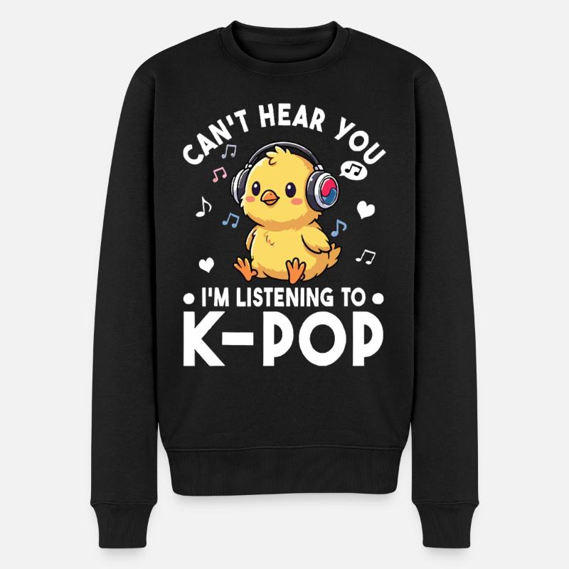 K-Pop Küken – Süßes Musik Fan Statement - Männer Premium Bio Pullover - Schwarz