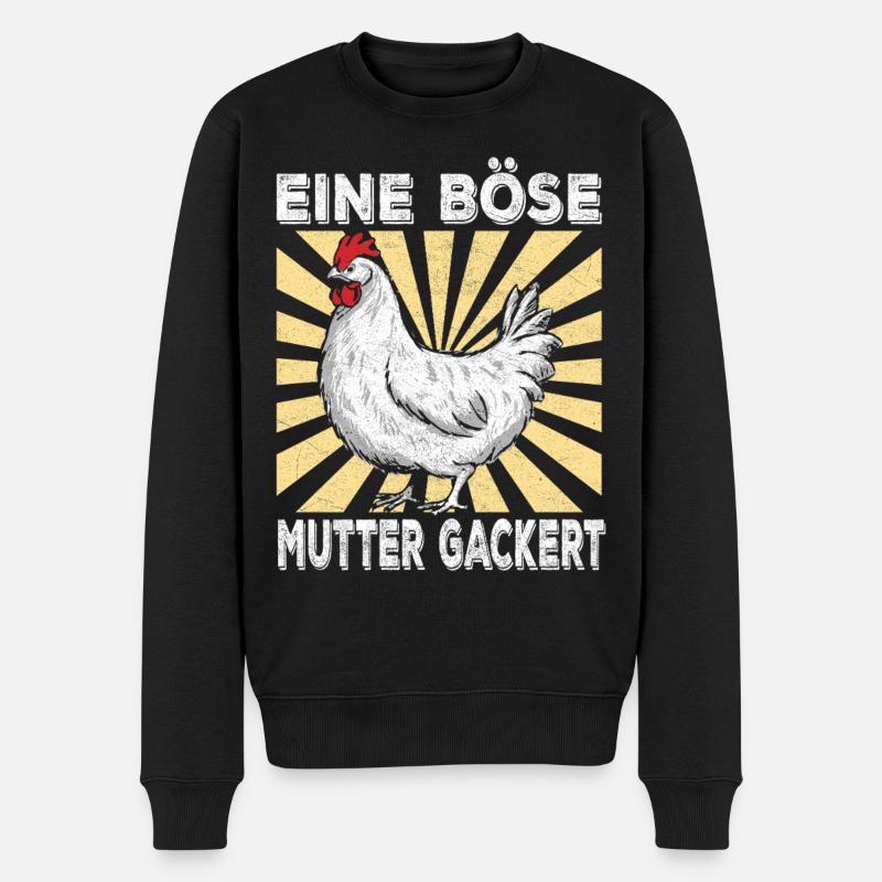 Une mère maléfique ricane - Pull Premium bio Homme - noir