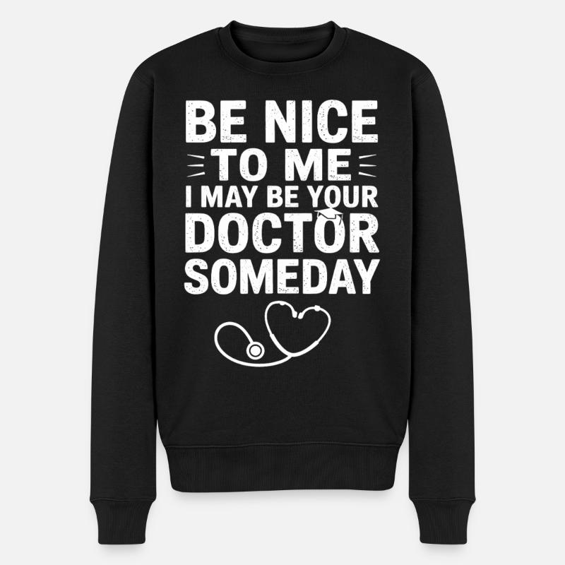 Sois gentil avec moi, Docteur Tee - Pull Premium bio Homme - noir